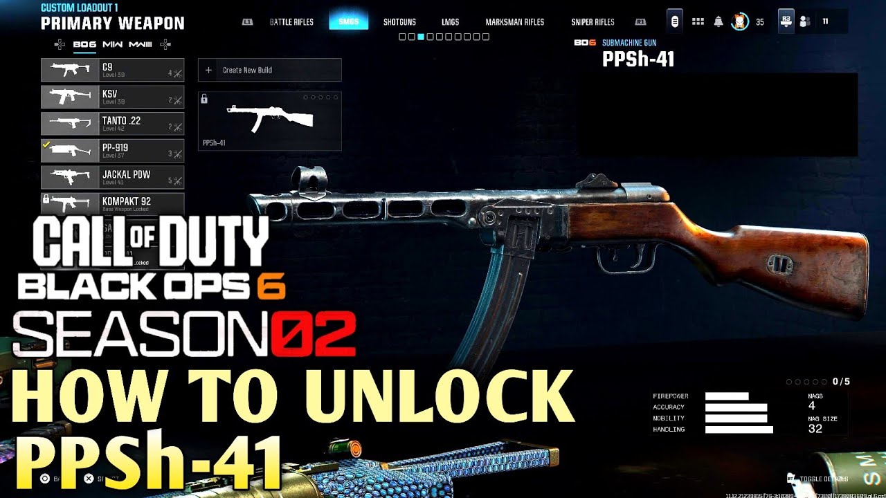 How to Unlock PPSH-41 BO6 PPSH-41 SMG BO6| BO6 How to Get PPSH-41 SMG BO6 |BO6 Hos to Unlock PPSH-41