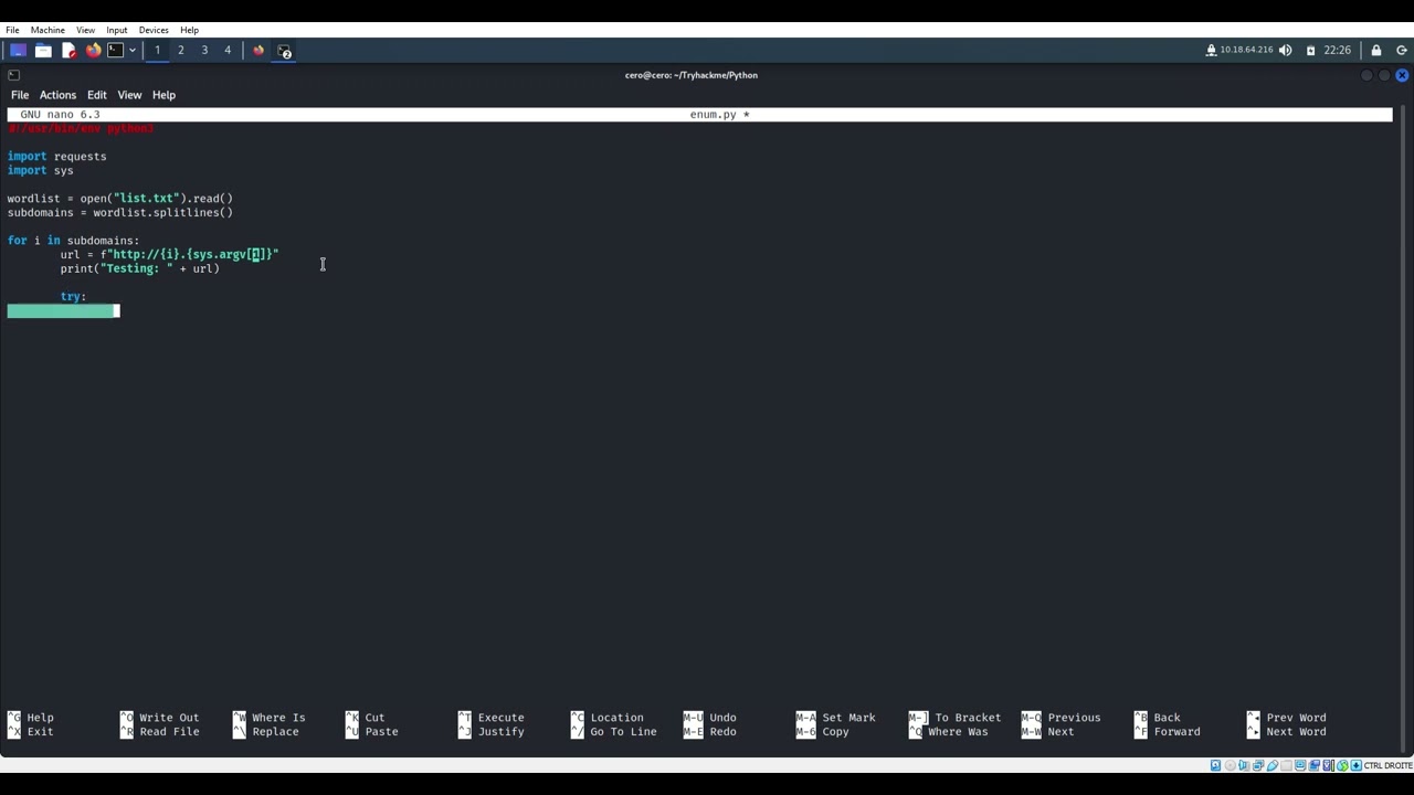 Offensive Python: Simple Subdomain Enumeration Tool
