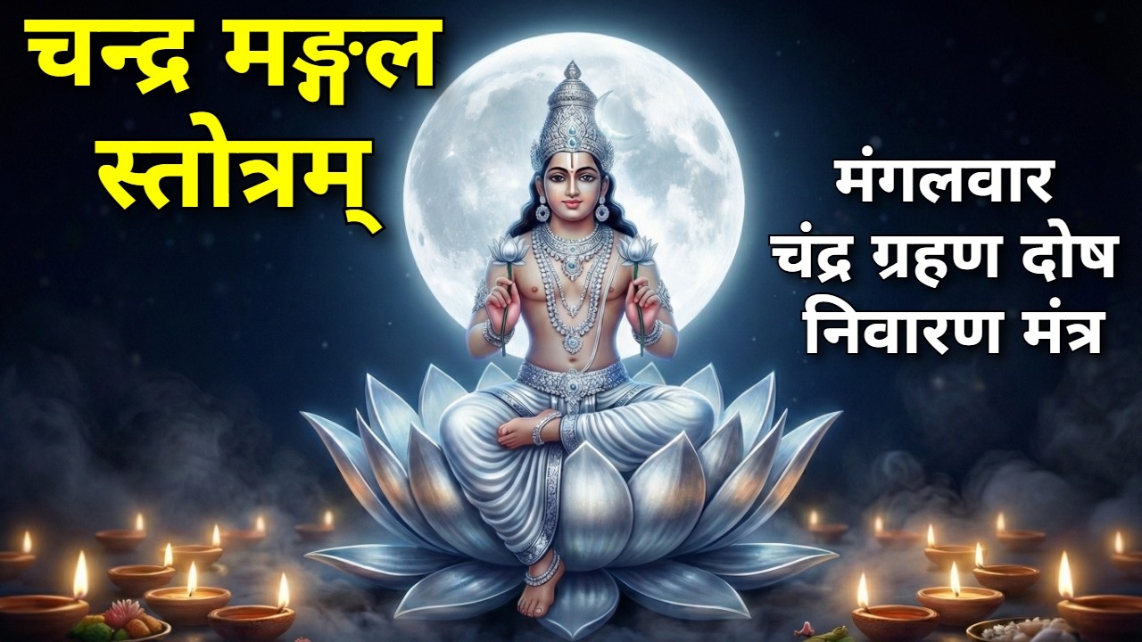 मंगलवार चन्द्र ग्रहण मंत्र | चन्द्र मङ्गल स्तोत्रम् | Chandra Mangal Stotram | चन्द्र ग्रहण उपाय