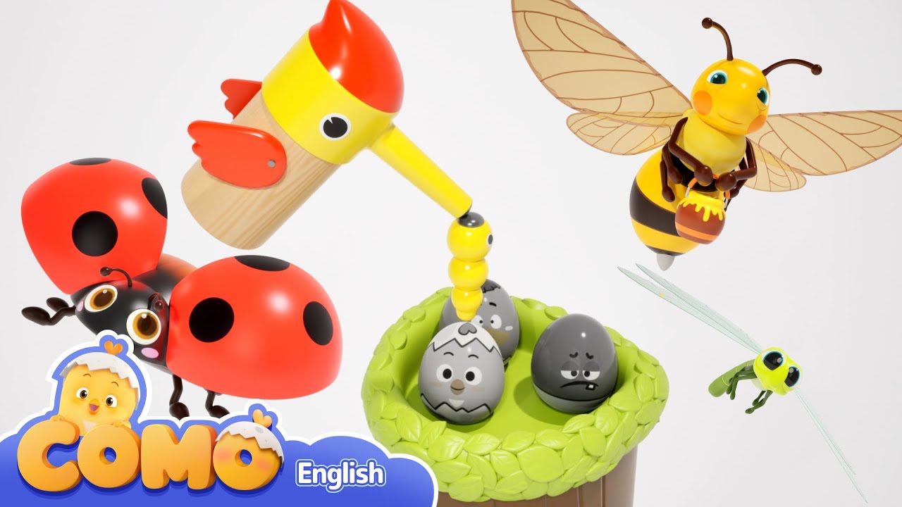 Como | Baby bird | Learn colors and words | Cartoon video for kids