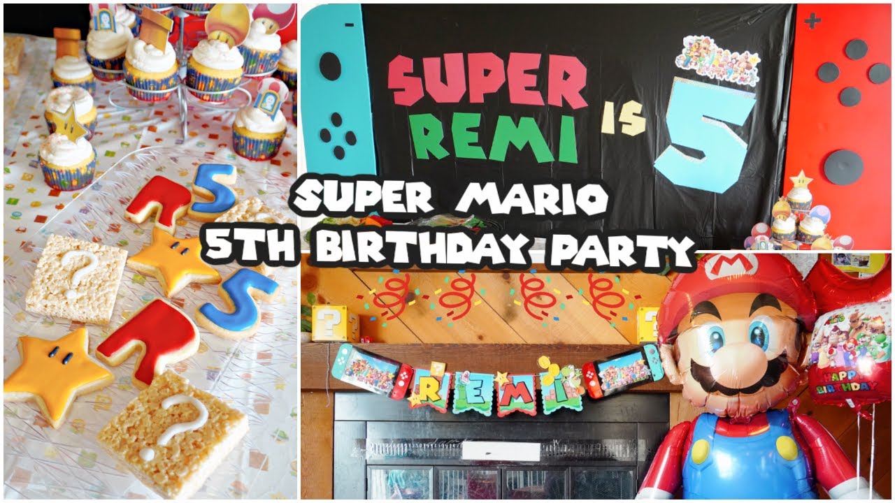 Remi's DIY Super Mario 5th Birthday Party Supply Haul + Decor