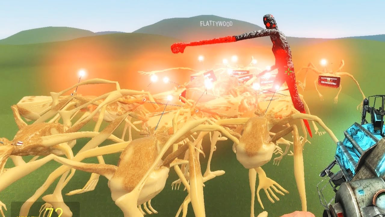THE GIANT WITH RED DOTS VS THE MEGAHORN!!! Who will win?? [Leovincible & Trevor Henderson] on GmoD.