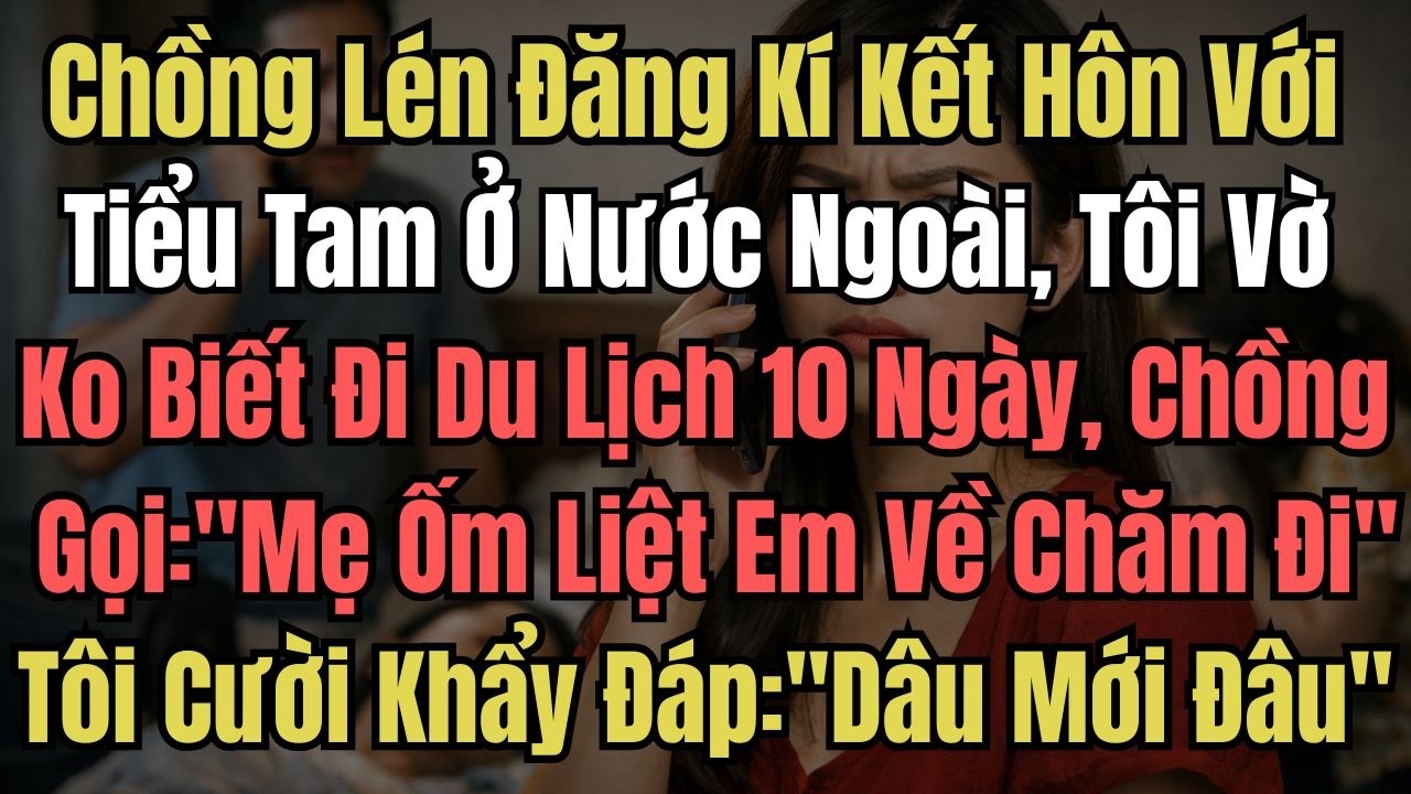 Chồng Lén Đăng Kí Kết Hôn Với Tiểu Tam Ở Nước Ngoài, Tôi Vờ Không Biết Đi Du Lịch 10 Ngày, Chồng Gọi