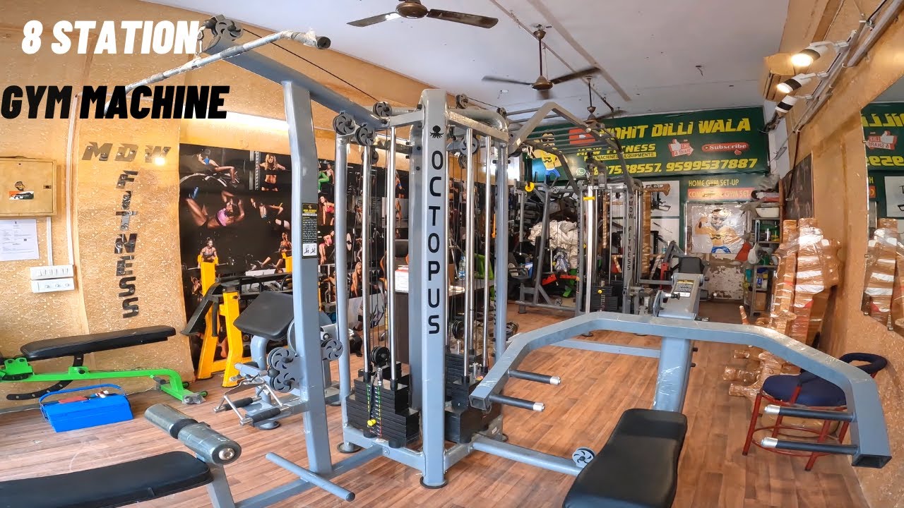 8 Station Gym machine, Octopus Video in 4K, Make in India - Mohit Dilli Wala