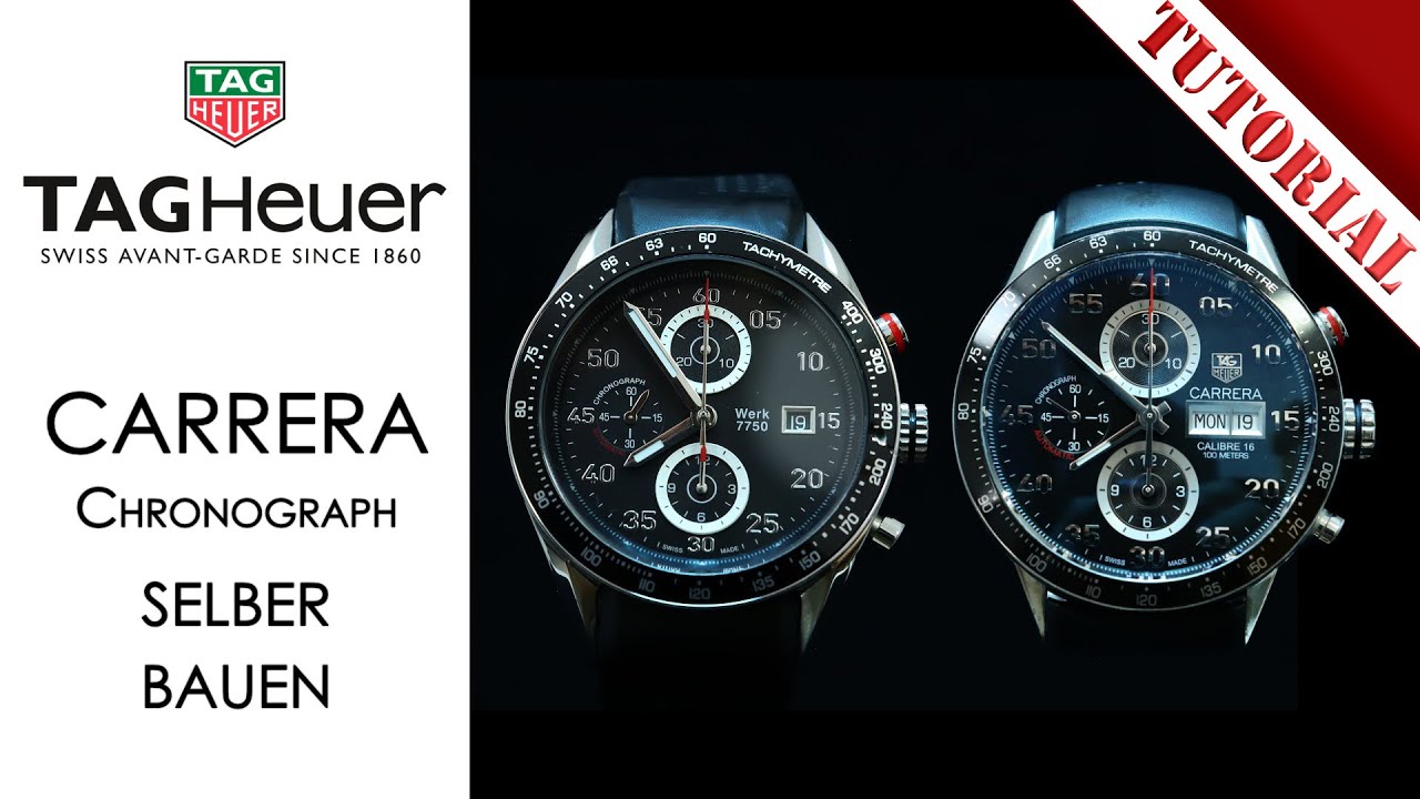 Tag Heuer Carrera Hommage| Uhr selber bauen | Chronograph Valjoux 7750 | Tutorial #diy_uhrenbauer