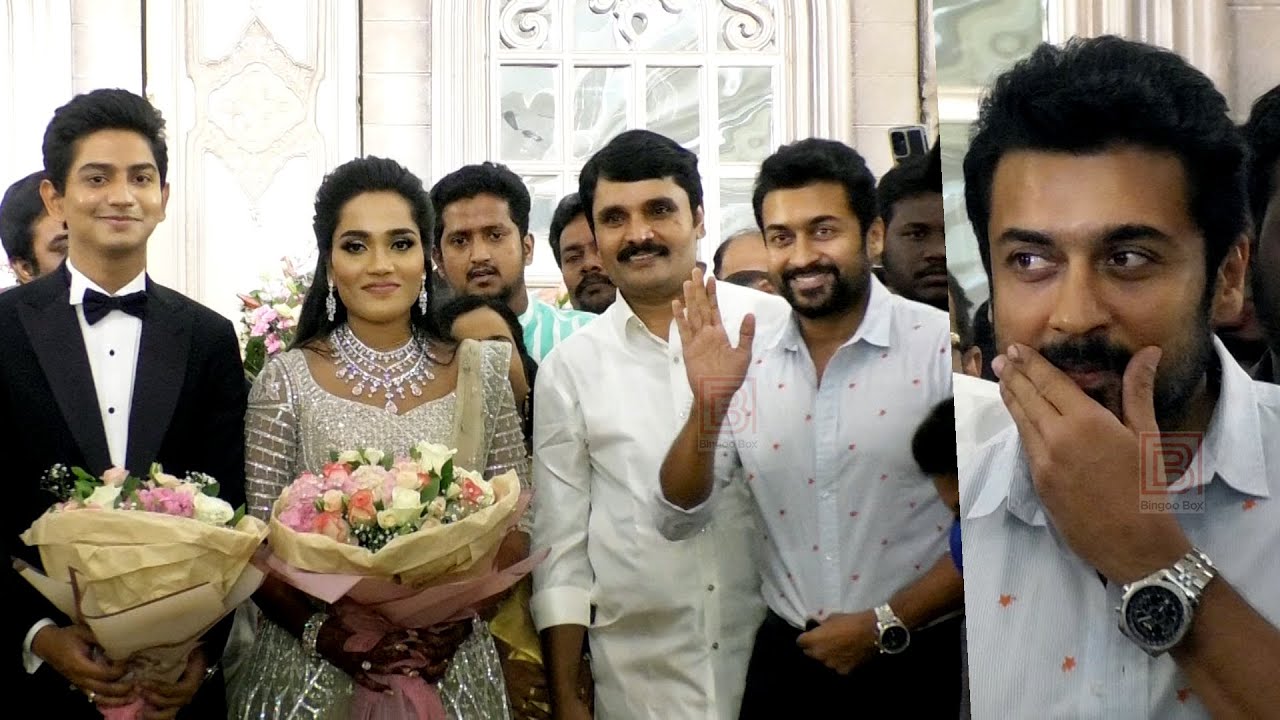 Suriya Mass Arrival at Anbuchezhian Daughter Marriage Gopuram Cinemas | Sushmitha Weds Sharan