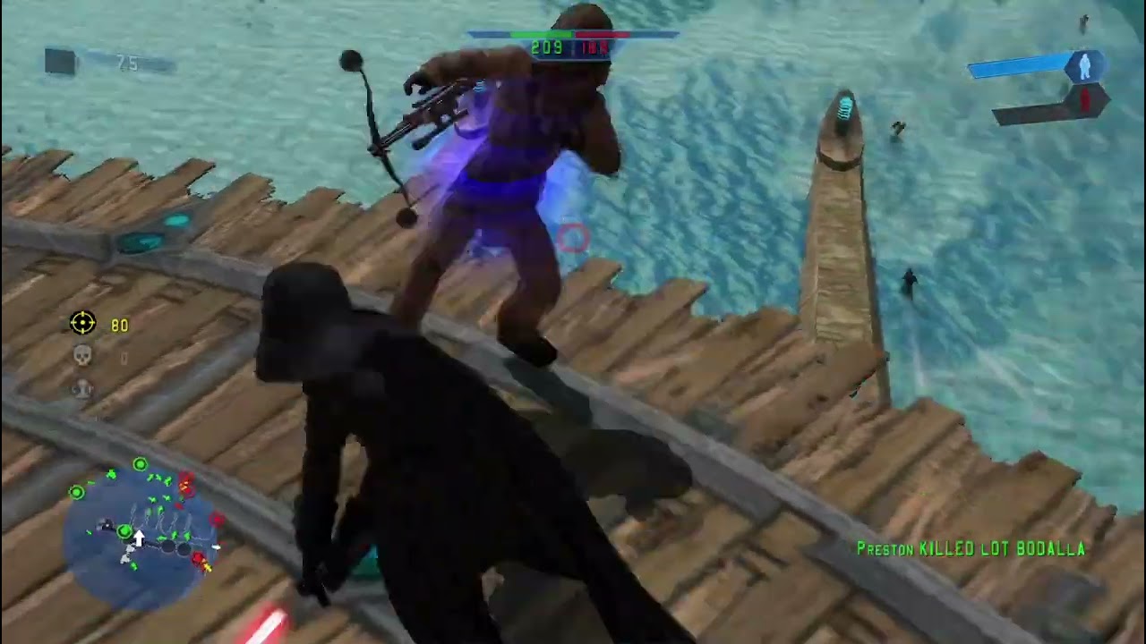 Star Wars Battlefront 1 2004 JEDI MOD 1 Kashyyyk Docks Darth Vader