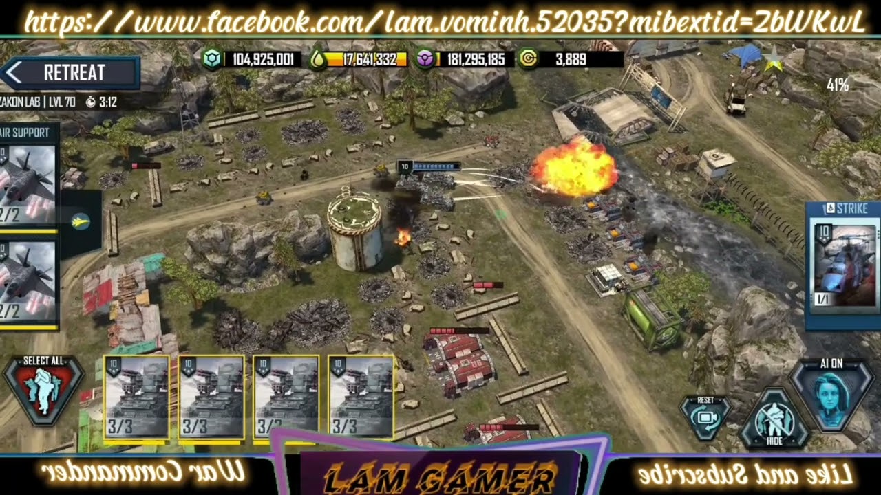 War Commander Rogue Asault | STOCKPILE Lv 70 Use Anti Air Tank ARTEMIS Only