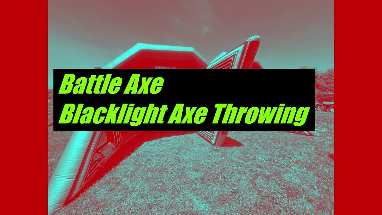 Blacklight Axe Throwing Inflatable