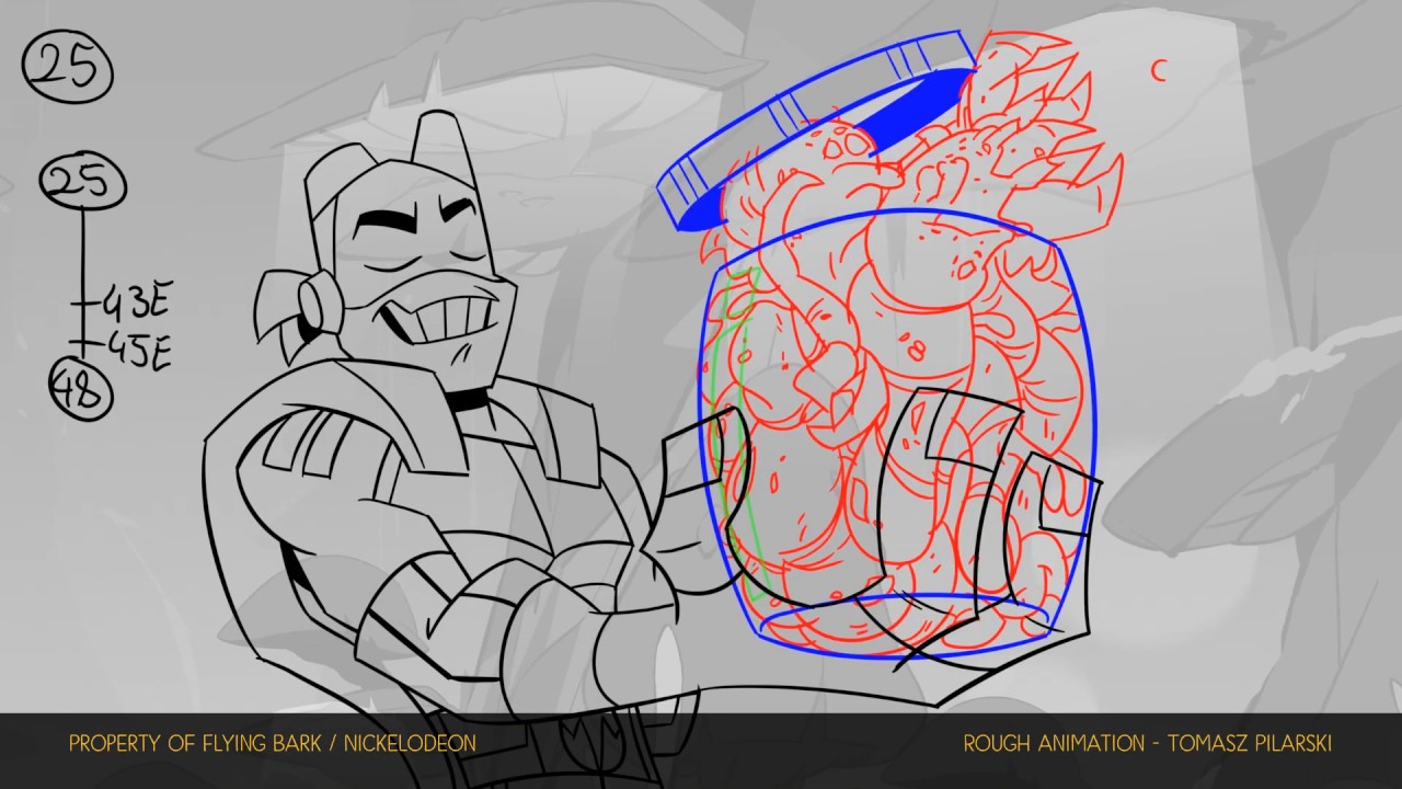 Rise of the TMNT ep. Donnie vs. Witch Town - ROUGH ANIMATION
