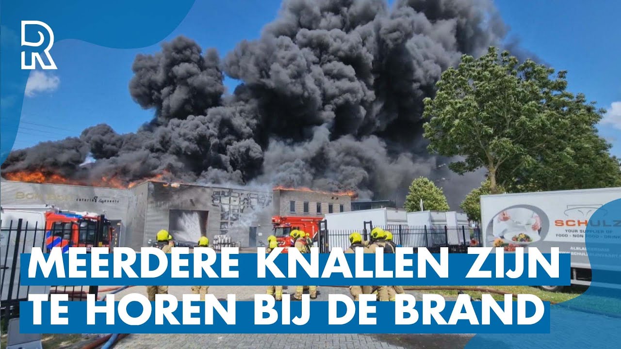 Zeer GROTE BRAND in Alblasserdam VERWOEST volledig pand