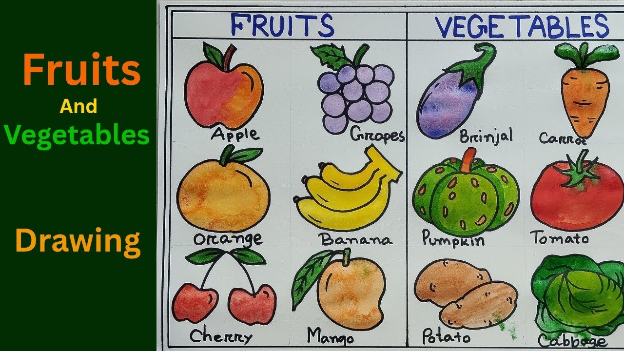 How To Draw Fruits & Vegetables