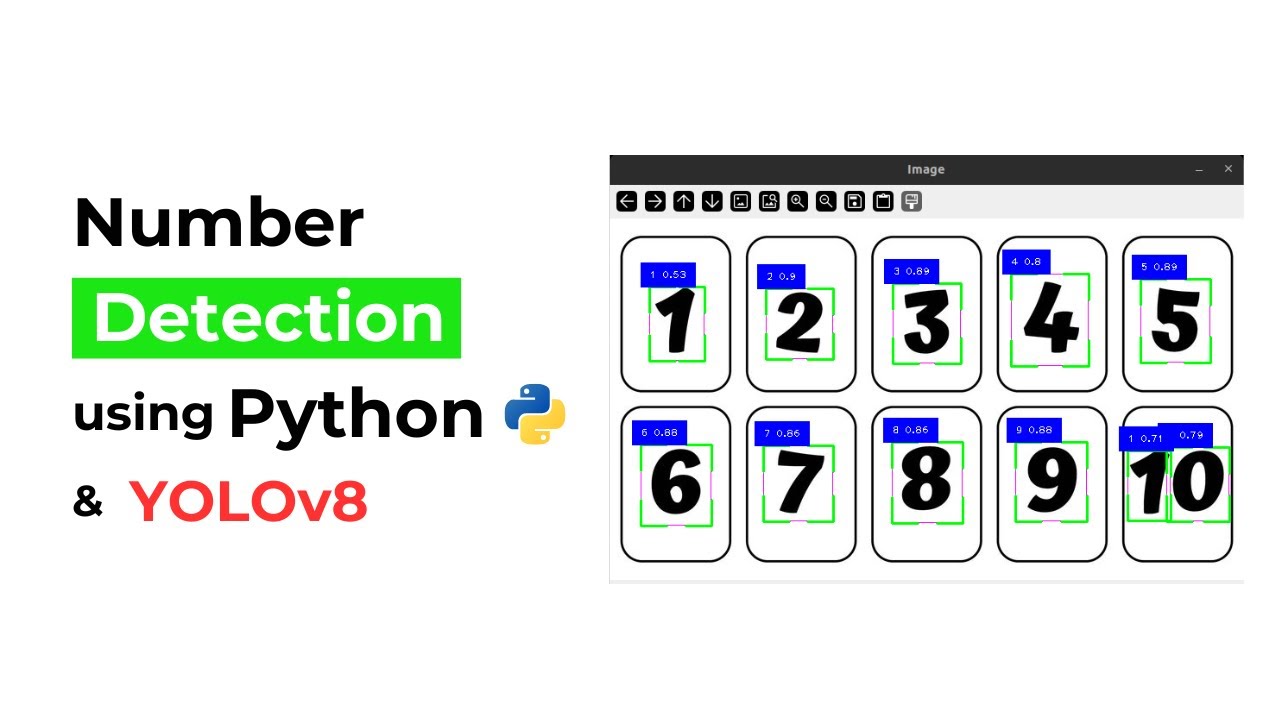 Number Detection System using Python & YOLOv8 | Live Number Detection through the Webcam