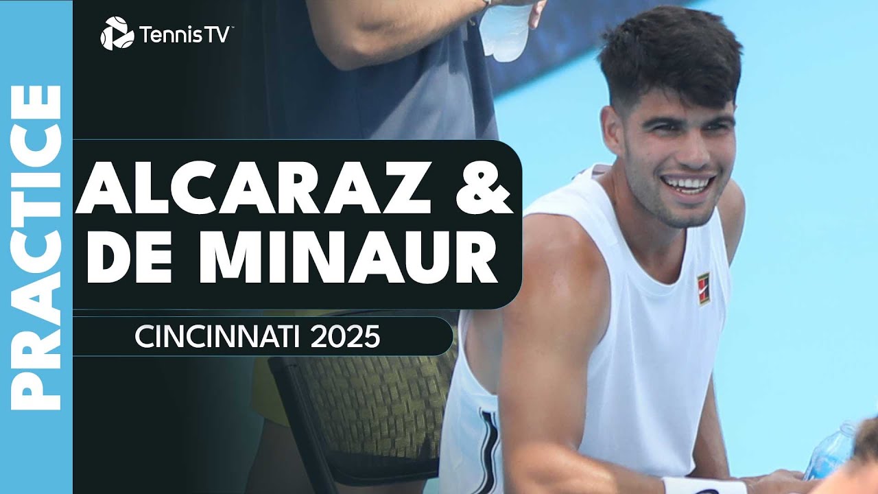 LIVE: Carlos Alcaraz & Alex de Minaur Practice in Cincinnati!