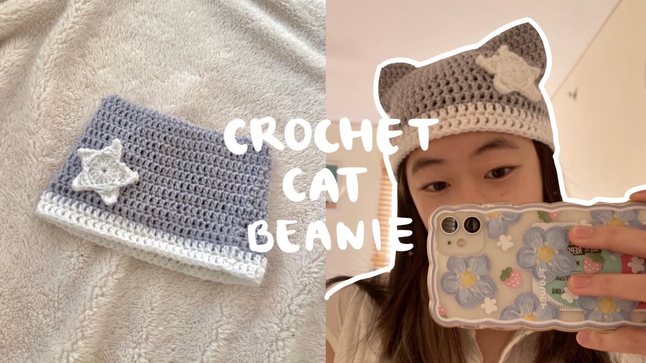 Вязаная крючком кошачья шапочка со звездой, вдохновлённая Pinterest | руководство для начинающих
