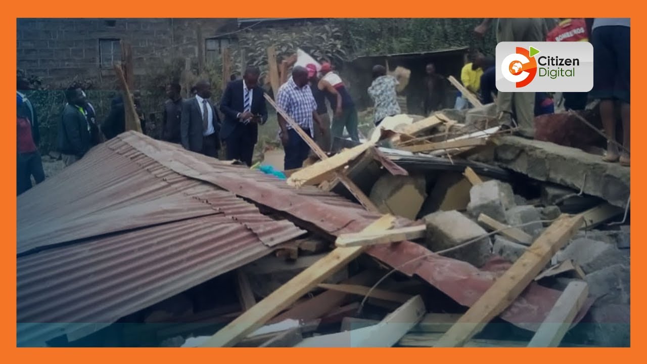 Construction of the building that collapsed in Kirigiti , kiambu county on Monday suspended