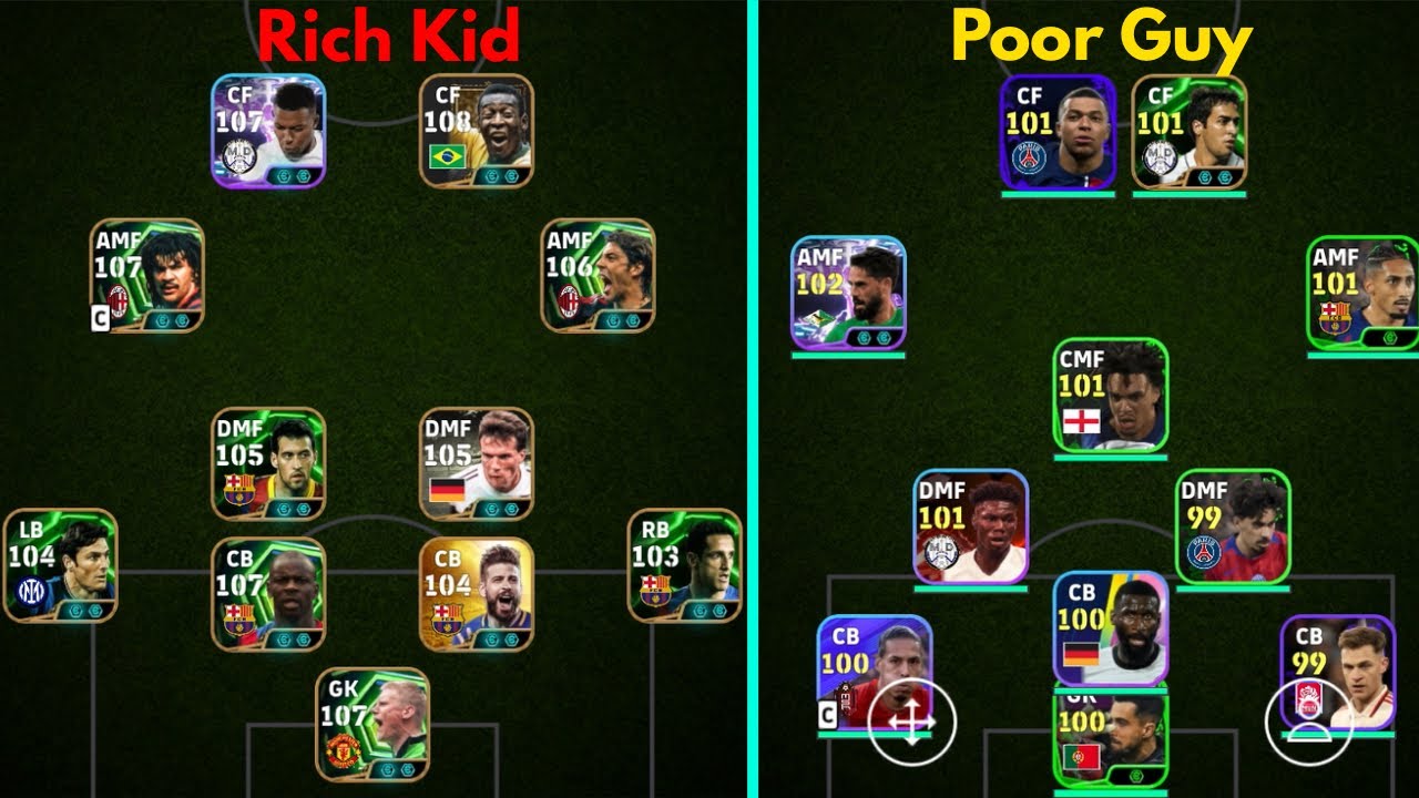Богатый парень против бедняка 🥺|| eFootball 2026 mobile