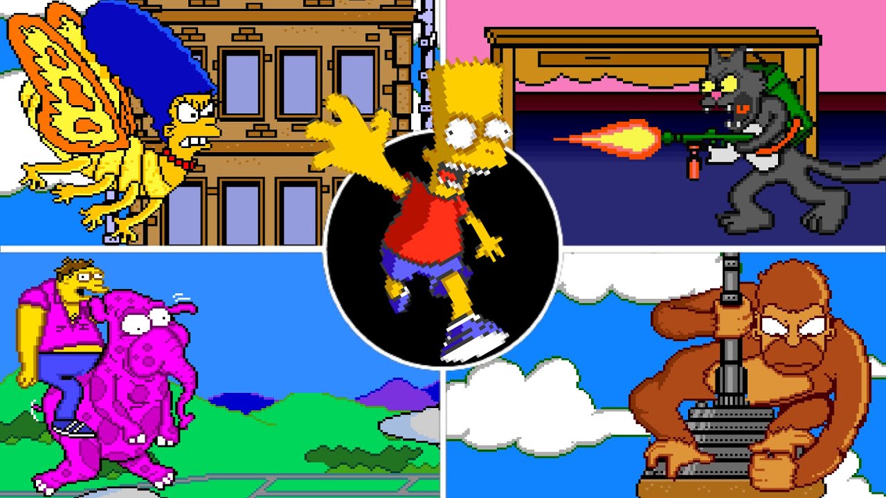 The Simpsons: Bart's Nightmare (SNES) All Bosses (No Damage)