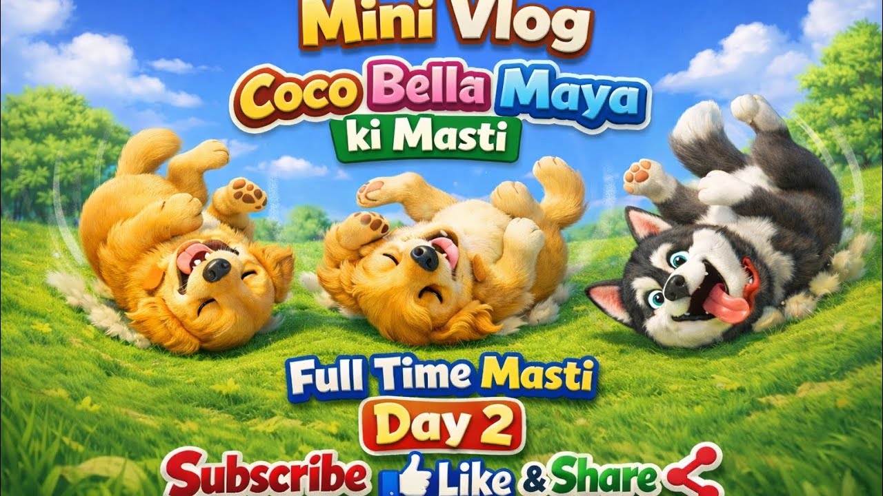 Mini Vlog | Coco Bella Maya Ki Full Time Masti 😂🐾 | Day 2 | Cute Dog Fun 