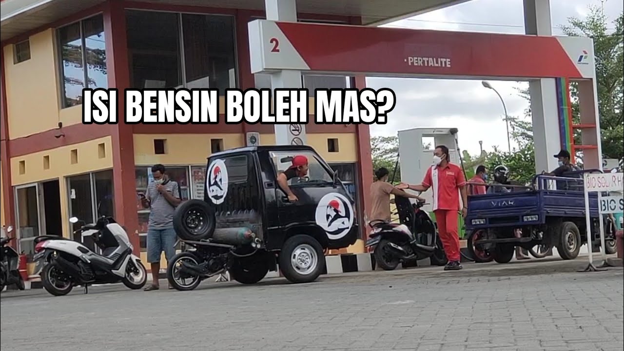 PICKUP KEPALA BUNTUNG KE SPBU BEGINI REAKSI ORANG #Eps3