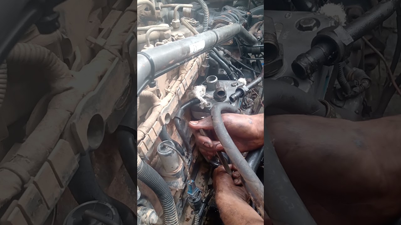 Colocando o compressor wabco de 1 cilindro MB 2426 Atego.