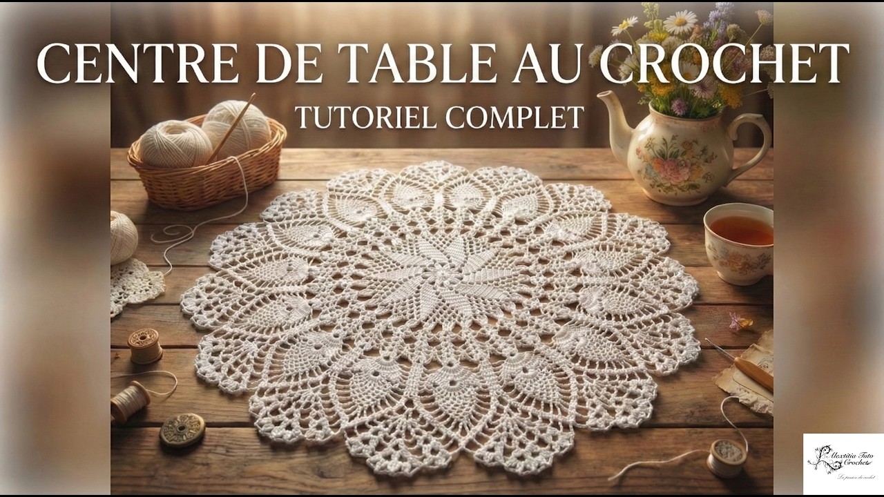 Tuto nappe ronde au crochet @AlextitiaTutoCrochet