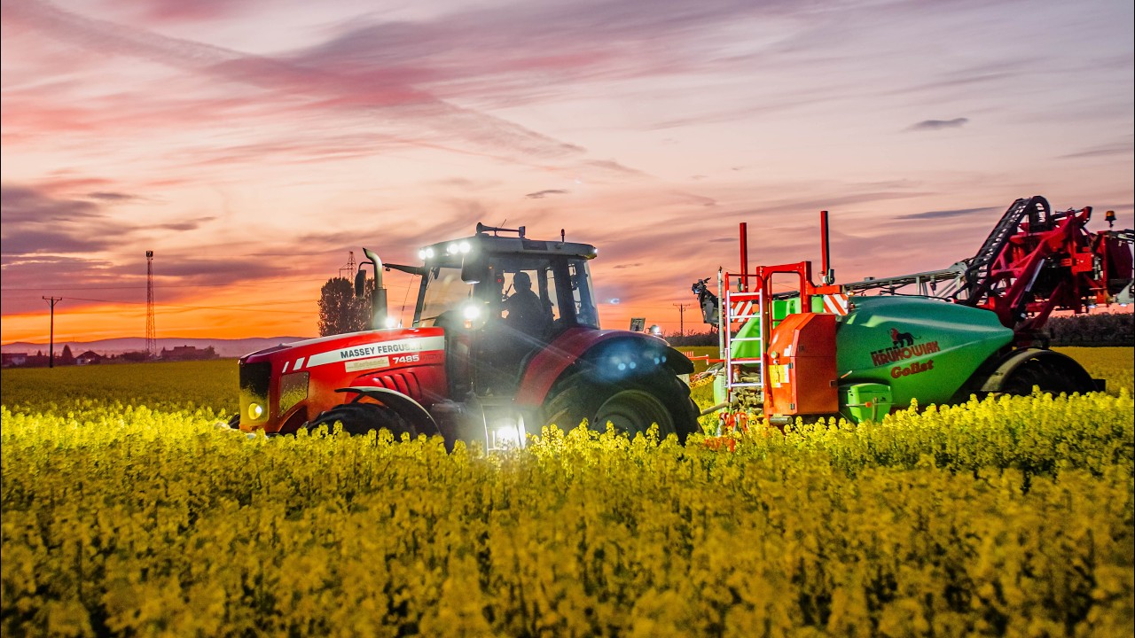OPRYSKI RZEPAKU 2025 | ZABIEG NA PŁATKA | GR RUTKOWSKI | MASSEY FERGUSON 7485 & KRUKOWIAK GOLIAT |