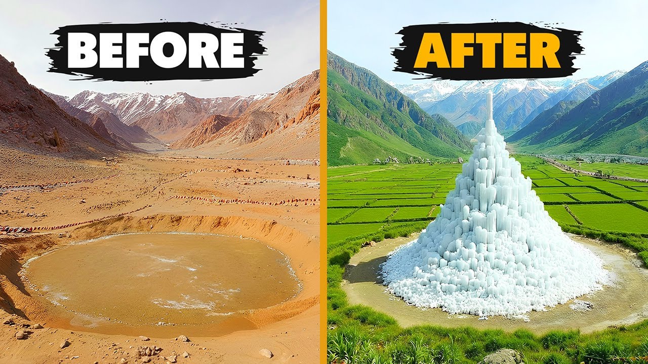 How Ice Towers Bring Water To The Desert For Free