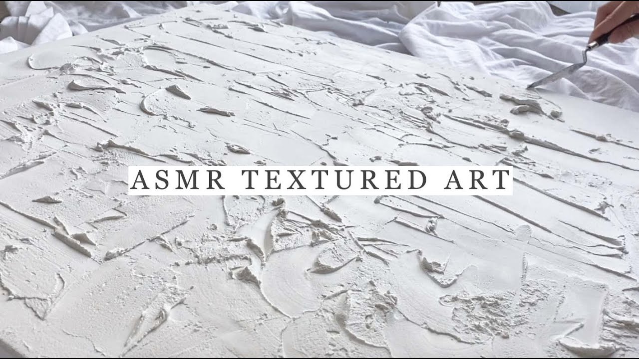 ASMR Relaxing Spackle/Filler Art on Canvas | No Music No Talking 🤫