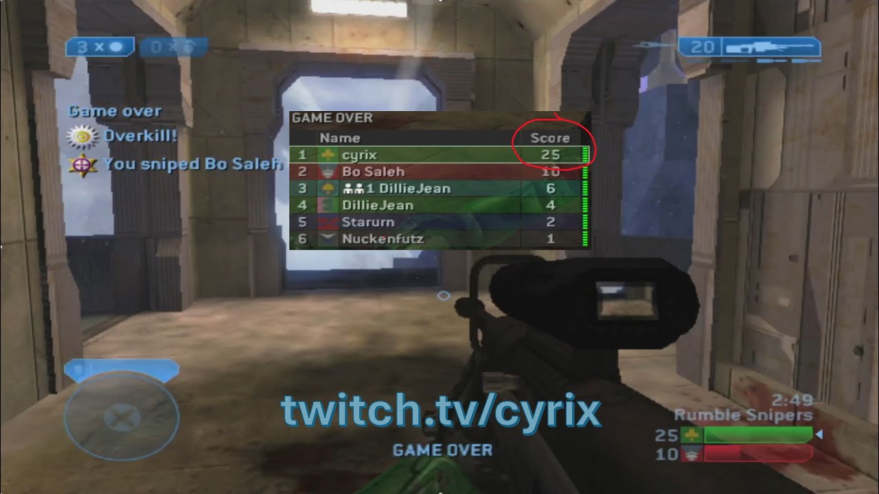 First 25-0 on Insignia! Halo 2 OVERKILL rumble snipers