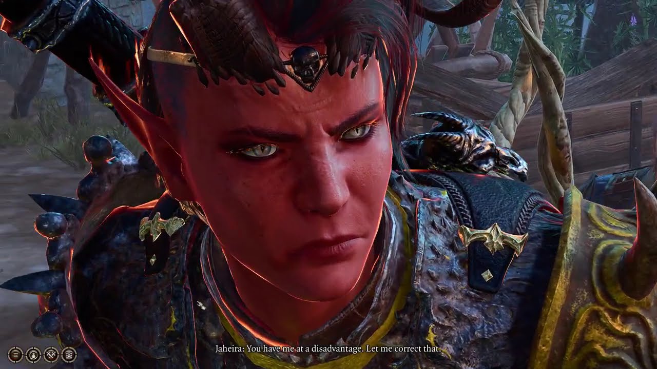 Baldur's Gate 3- Karlach rips through Jaheira's vines