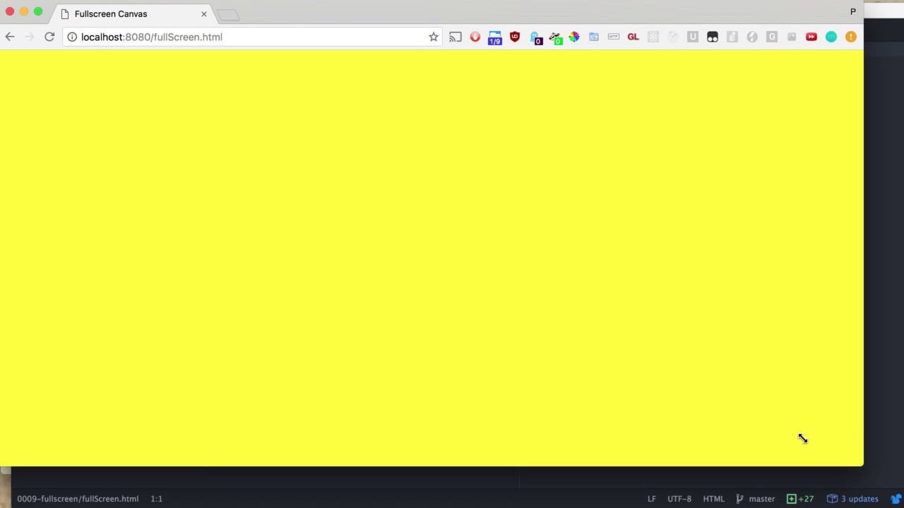 WebGL How to Fullscreen - ProgrammingTIL WebGL Video Tutorial Screencast 0009
