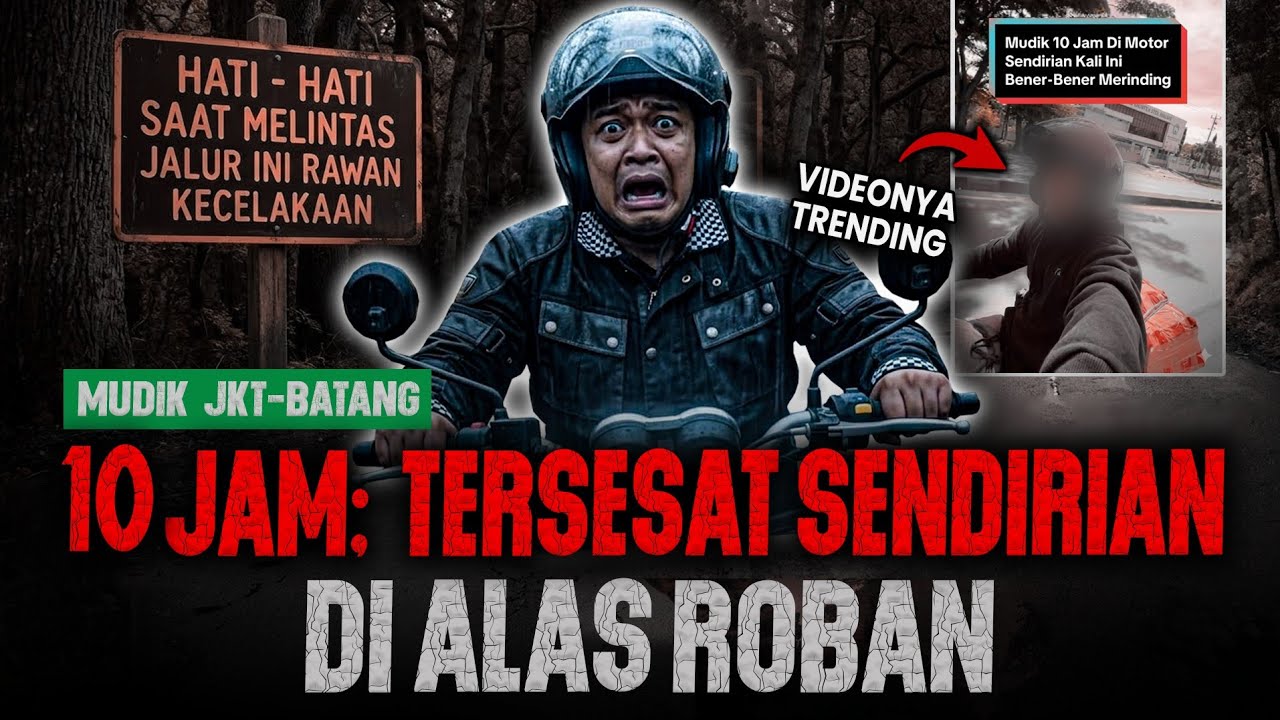 IHH TAKUT!! MUDIK SENDIRIAN NAIK MOTOR LEWAT ALAS ROBAN?! UDAH PAKE MAPS, MALAH TERSESAT DI HUTAN