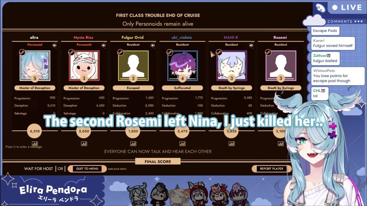 Sussy Elira and Mysta takes the round + Elira and Nina moment 【NIJISANJI EN clips】