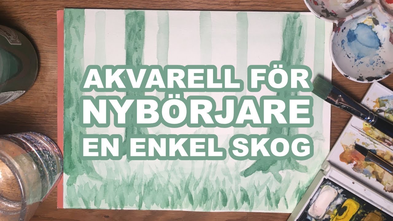 Det LÄTTA sättet att måla en skog - akvarell för nybörjare