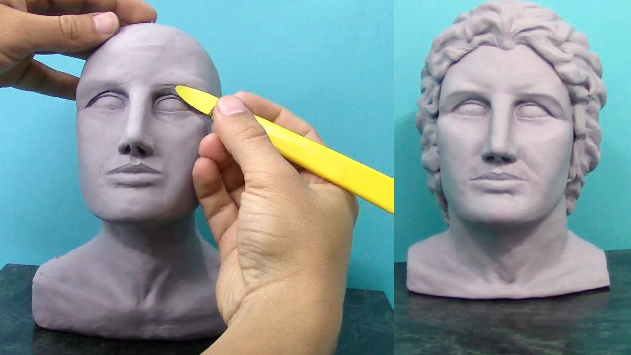 Sculpting Alexander The Great in Minutes! Greek Sculpture!🙌