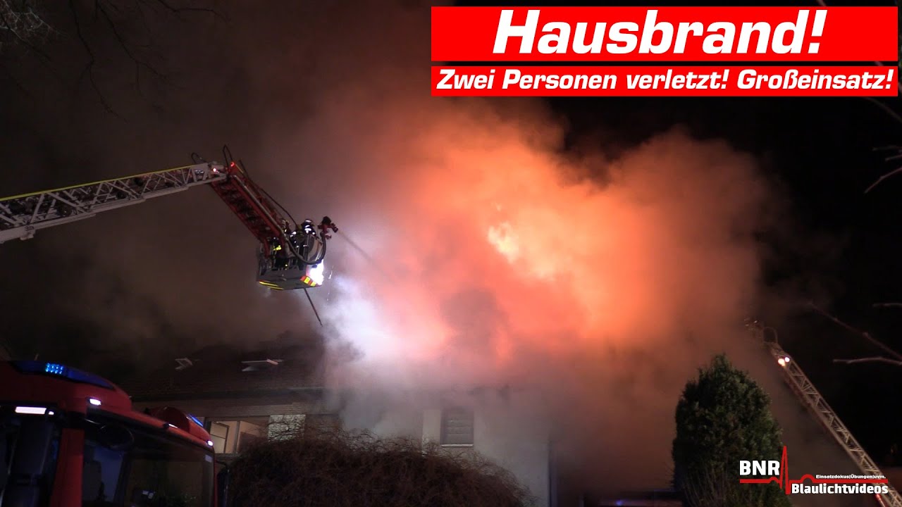 [EINFAMILIENHAUS IN VOLLBRAND!] Großeinsatz in Kamp-Lintfort! Zwei Bewohner verletzt!