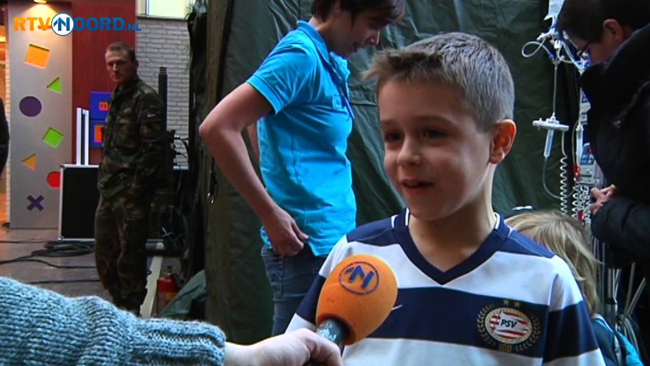 Kinderen in UMCG kijken ogen uit in militair hospitaal - RTV Noord