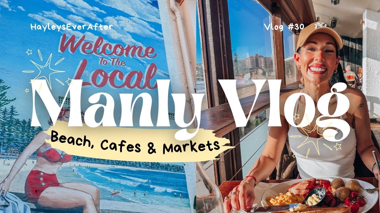 Manly Vlog: Beach, Cafes & Markets ☀️🌅🌊 Australian beaches, food and coffee, Manly shopping