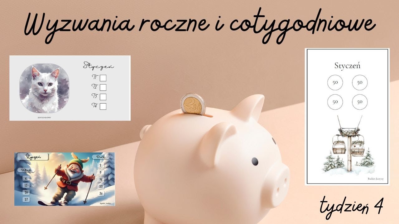 🃏🎲 Oszczędnościowe wyzwania cotygodniowe oraz roczne - tydzień 4 🎲🃏