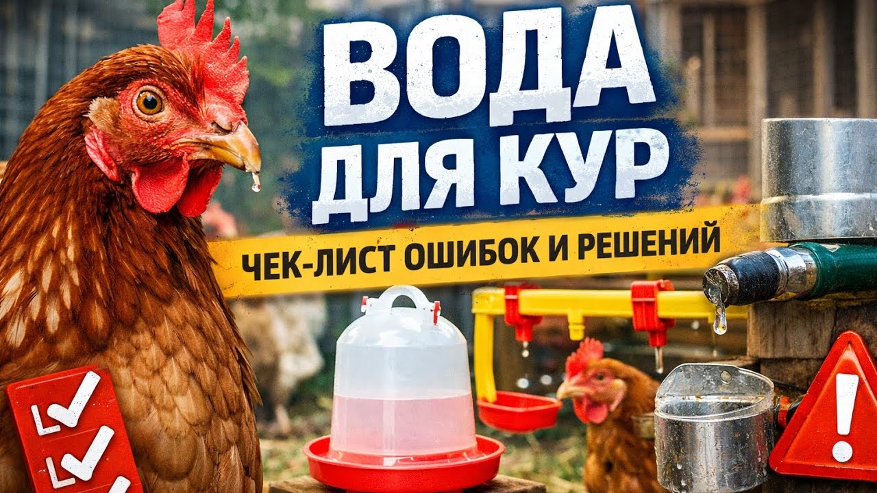 90% хозяев губят кур водой 💧🐔 Главная ошибка, из-за которой падает яйцо и здоровье❌ 
