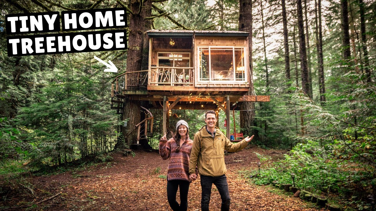 OUR TINY HOME TREEHOUSE GETAWAY (break from van life)