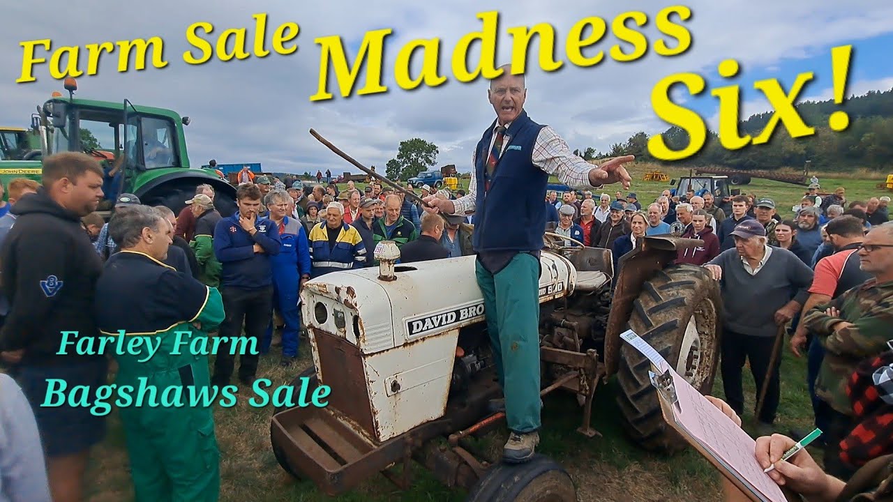 Bagshaw's sale, Abandoned farm buildings ,agricultural machinery classic tractors!