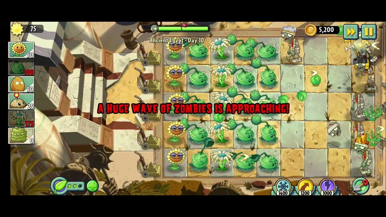 Pvz 2 Reflourished Ancient Egypt Day 9, 10 and 11