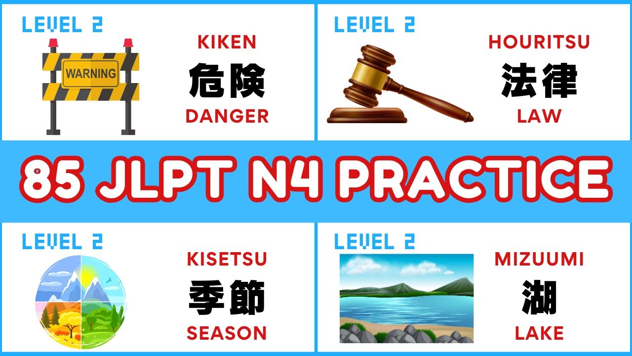 JLPT N4 Vocabulary Test (Learn & Practice 85 Japanese Words)