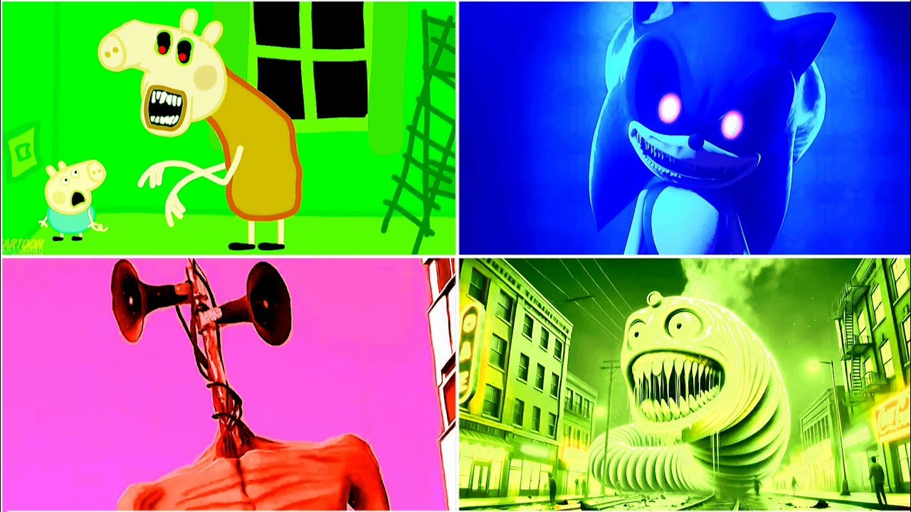 PEPPA PIG EXE 🆚 SONIC EXE 🆚 SIREN HEAD 🆚 THOMAS TRAIN - COFFIN DANCE SONG | TILES HOP 