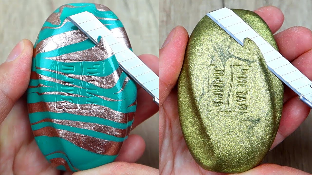 Relaxing Soap Cutting ASMR. Satisfying Soap and lipstick cutting. Corte de jabón - 670