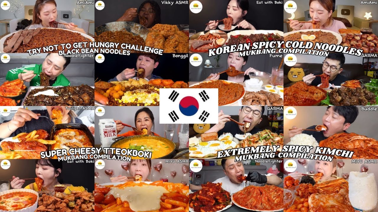 ASMR | 1 HOUR BEST MUKBANGERS VS KOREAN FOOD MUKBANG COMPILATION |