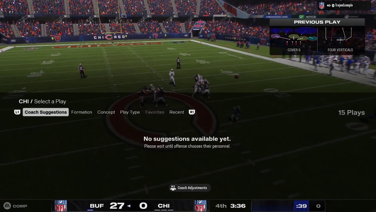 Madden 25 Chicago Bears vs. Buffalo Bills