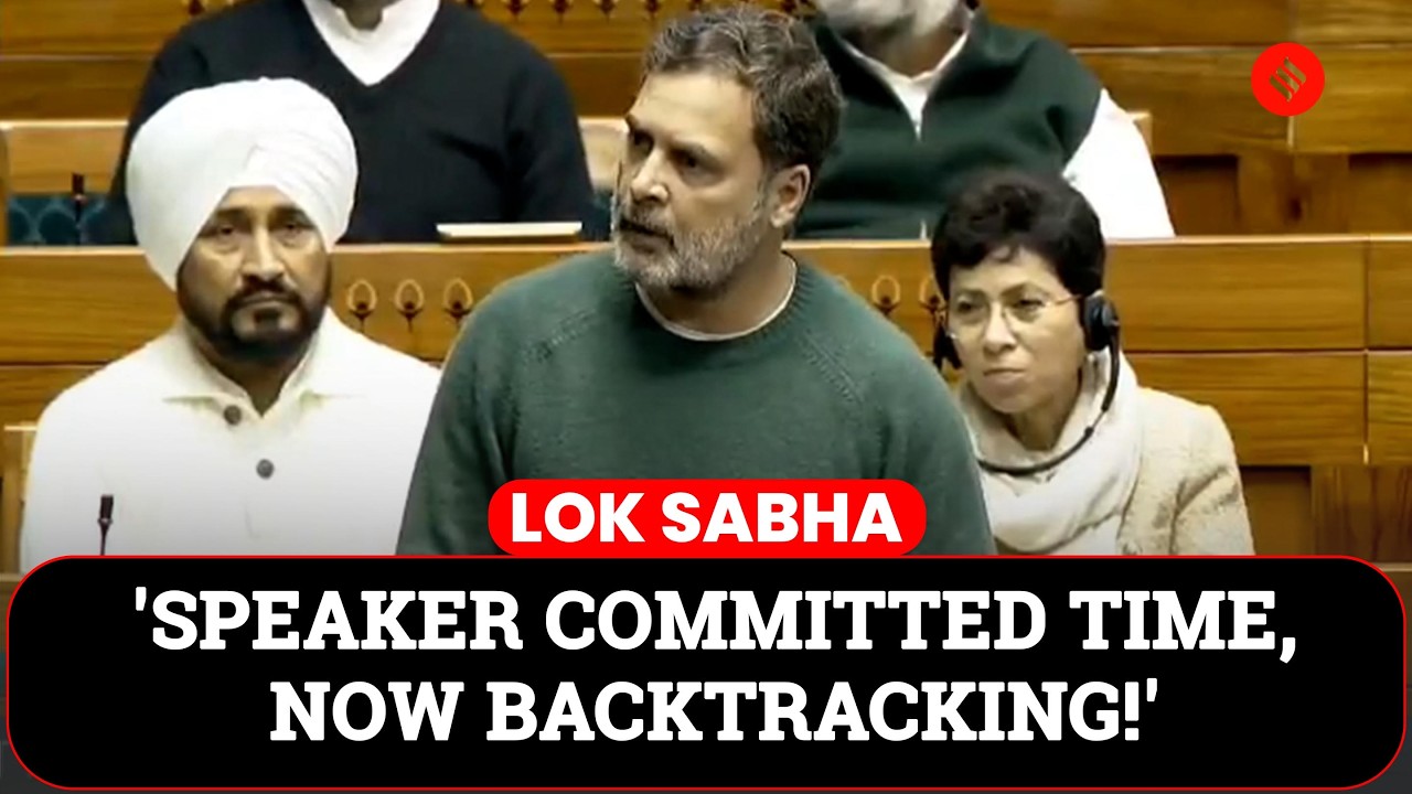 Rahul Gandhi Claims He was Promised Time In Lok Sabha, Now Backtracking